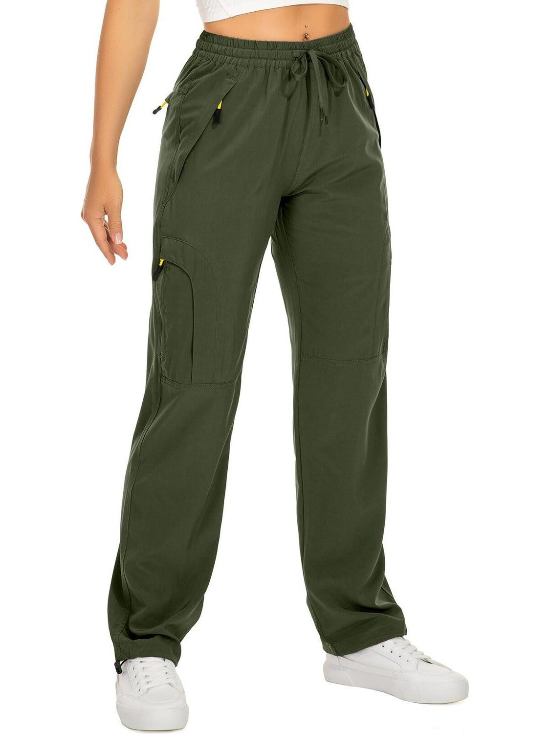 Image of CHKOKKO Women Solid Orange Track Pants