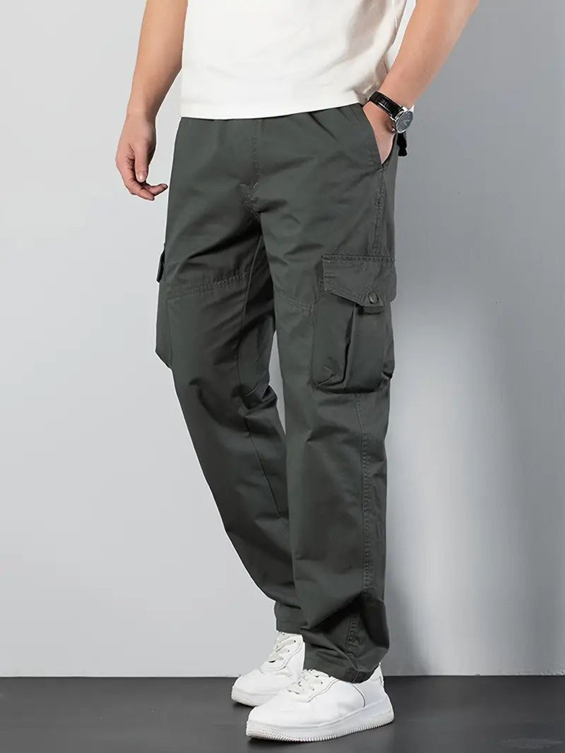 Image of White leapard Men Cargos