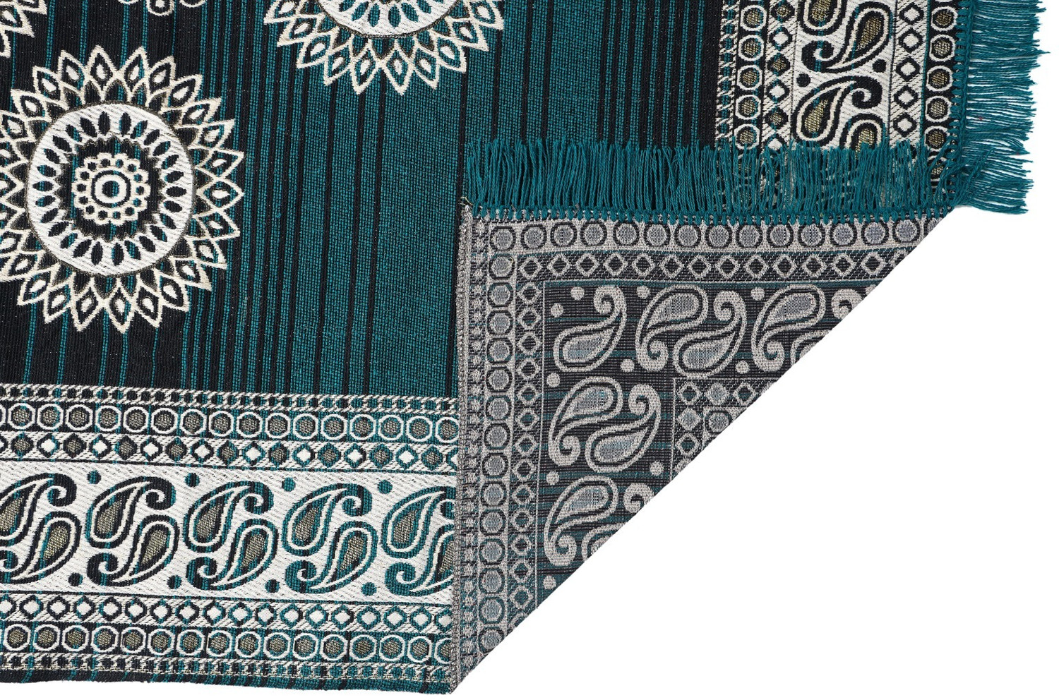 Image of THE FRESH LIVERY 137 cm X 200 cm Cotton Carpet (Rectangle, Multicolor)