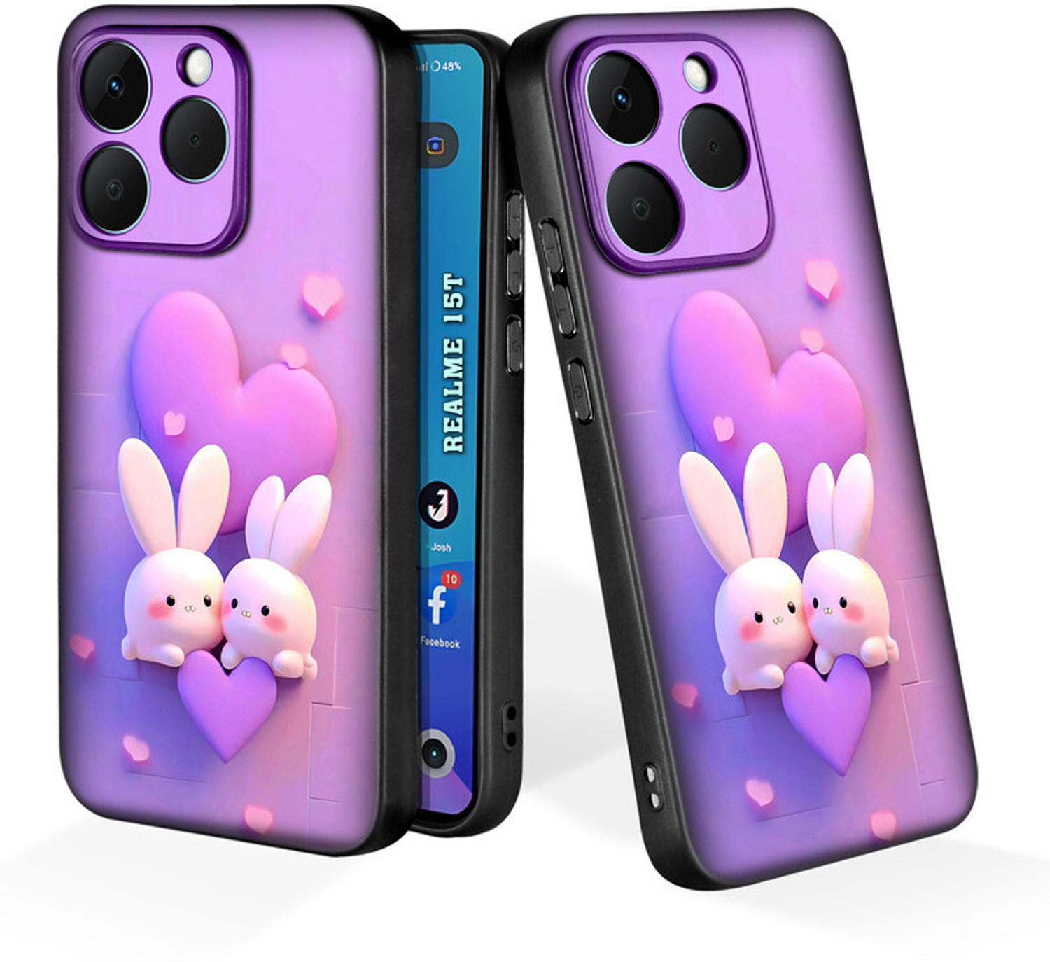Image of Luxecase Back Cover for realme 15T 5G (Pink, Flexible, Silicon, Pack of: 1)