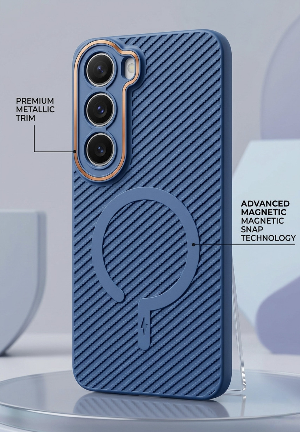 FBW Back Cover for vivo Y300 5G, Blue, Flexible, Fiber - Image 1