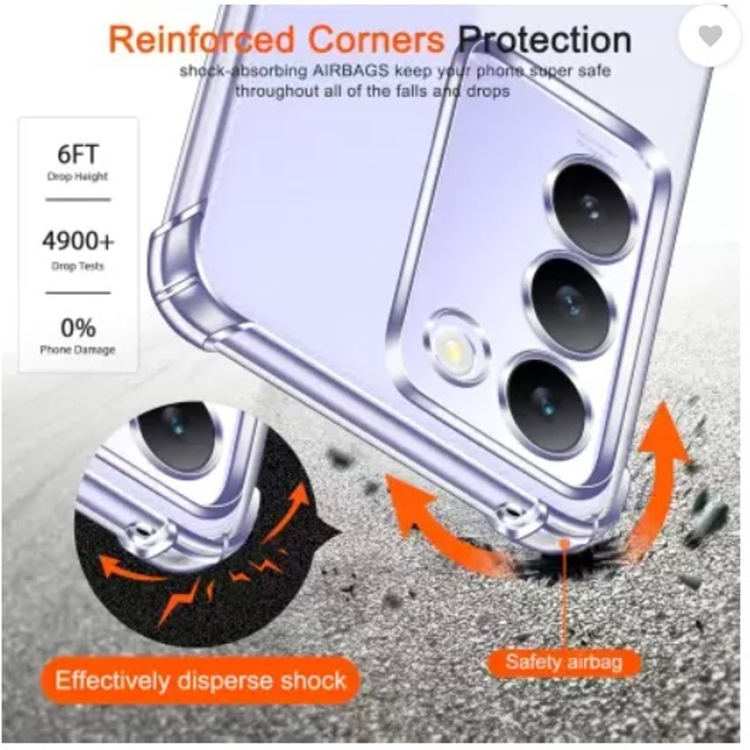 Image of Wellchoice Back Cover for vivo Y200e 5G (Transparent, Grip Case, Rubber, Pack of: 1)