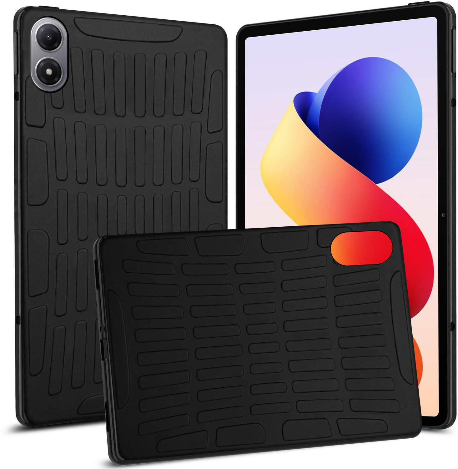 Image of AGEIS Flip Cover for Xiaomi Redmi Pad 2 11 inches (Stylus Holder) (Black, Shock Proof, Rubber, Artificial Leather, Pack of: 1)