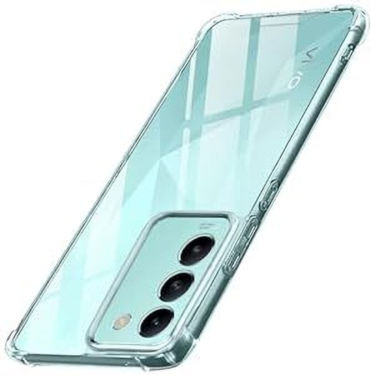 Image of Wellchoice Back Cover for vivo Y200e 5G (Transparent, Grip Case, Rubber, Pack of: 1)