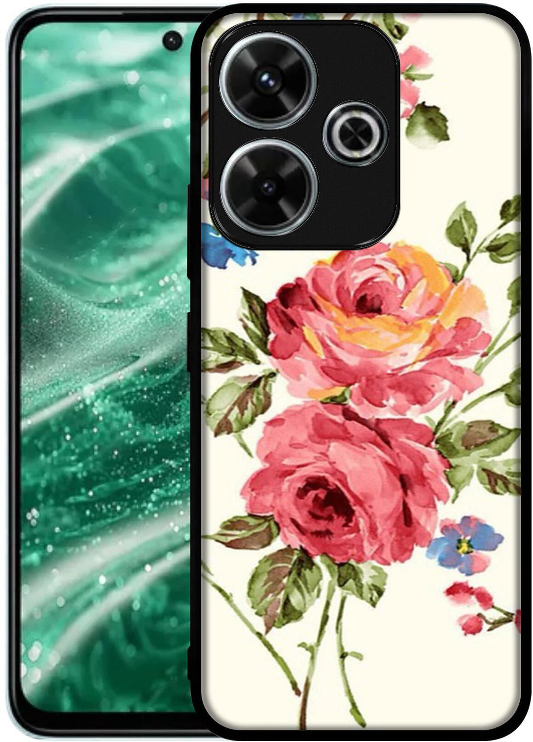 Image of Fashionury LUXE Back Cover for POCO M6 Plus 5G (Multicolor, Grip Case, Rubber, Pack of: 1)