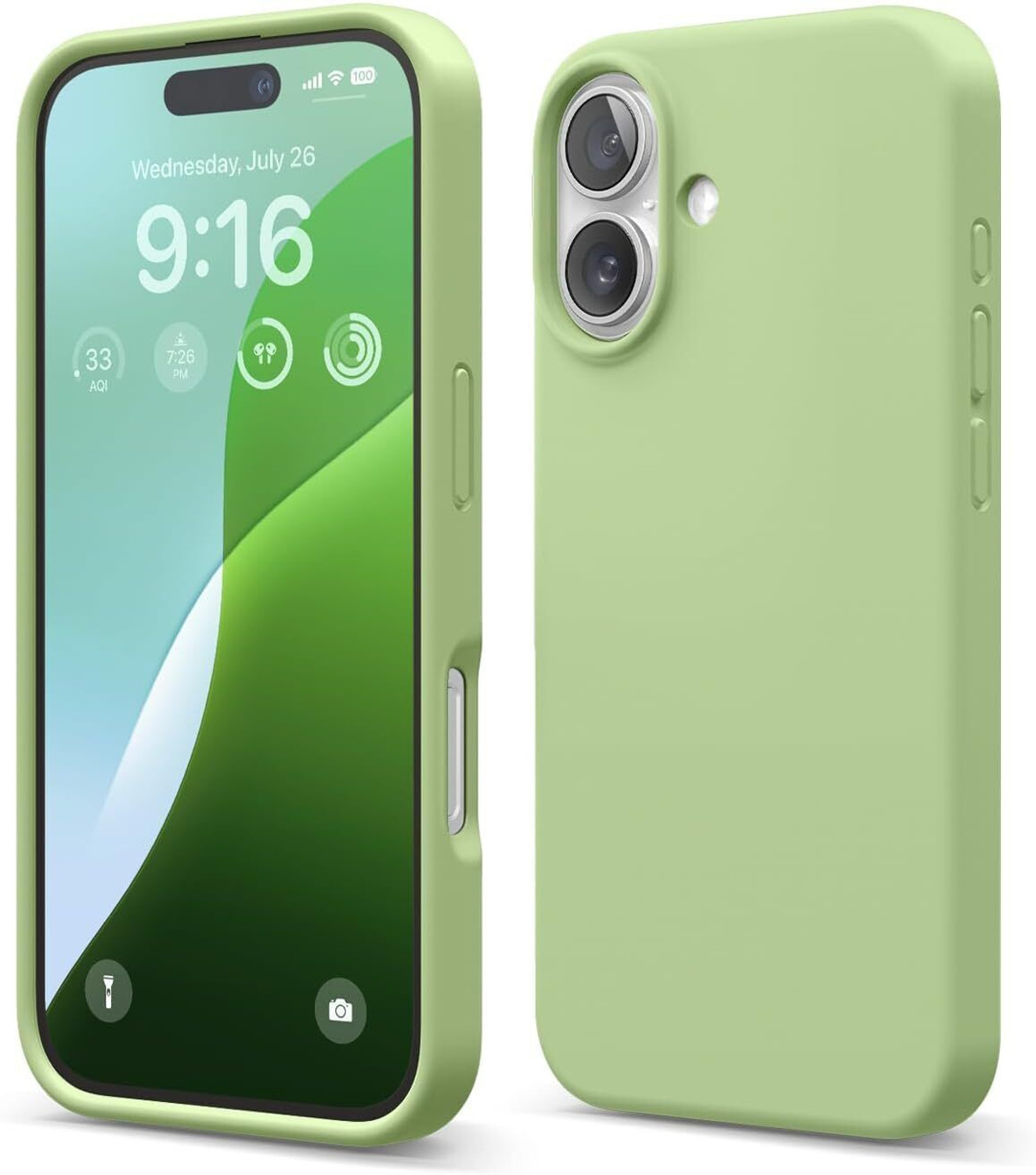 Image of GIRIND Protective Case for iPhone 17, MagSafe Silky Soft Touch, Shock Absorbing Silicone Case Camera Lens Protection (Green, Silicon, Pack of: 1)
