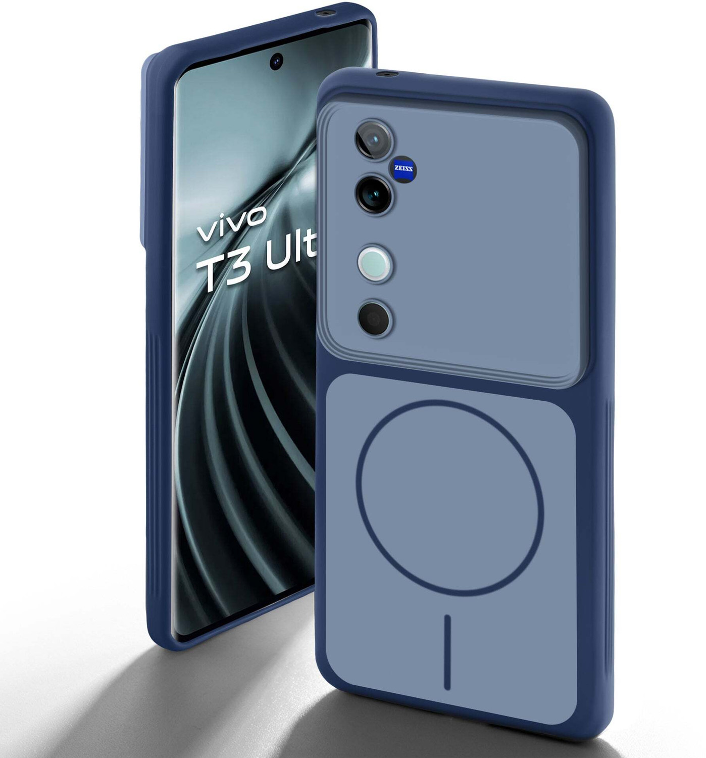 RESOURIS Back Cover for vivo T3 Ultra 5G, Blue - Image 1