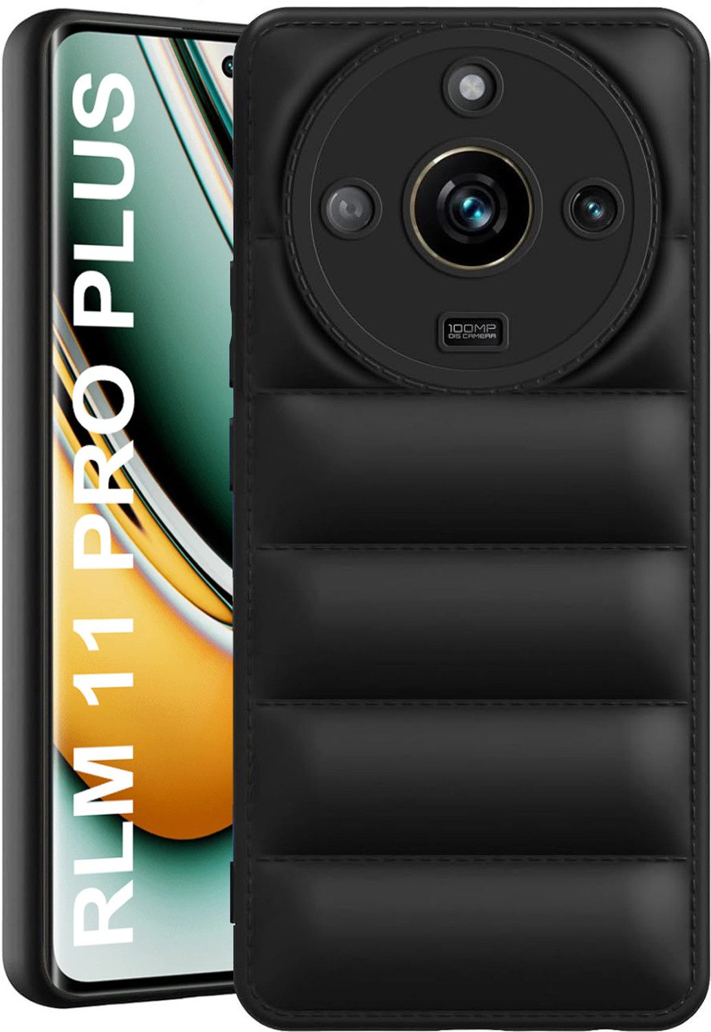 Image of Artistque Back Cover for Realme Narzo 60 5G (Black, Flexible, Silicon, Pack of: 1)