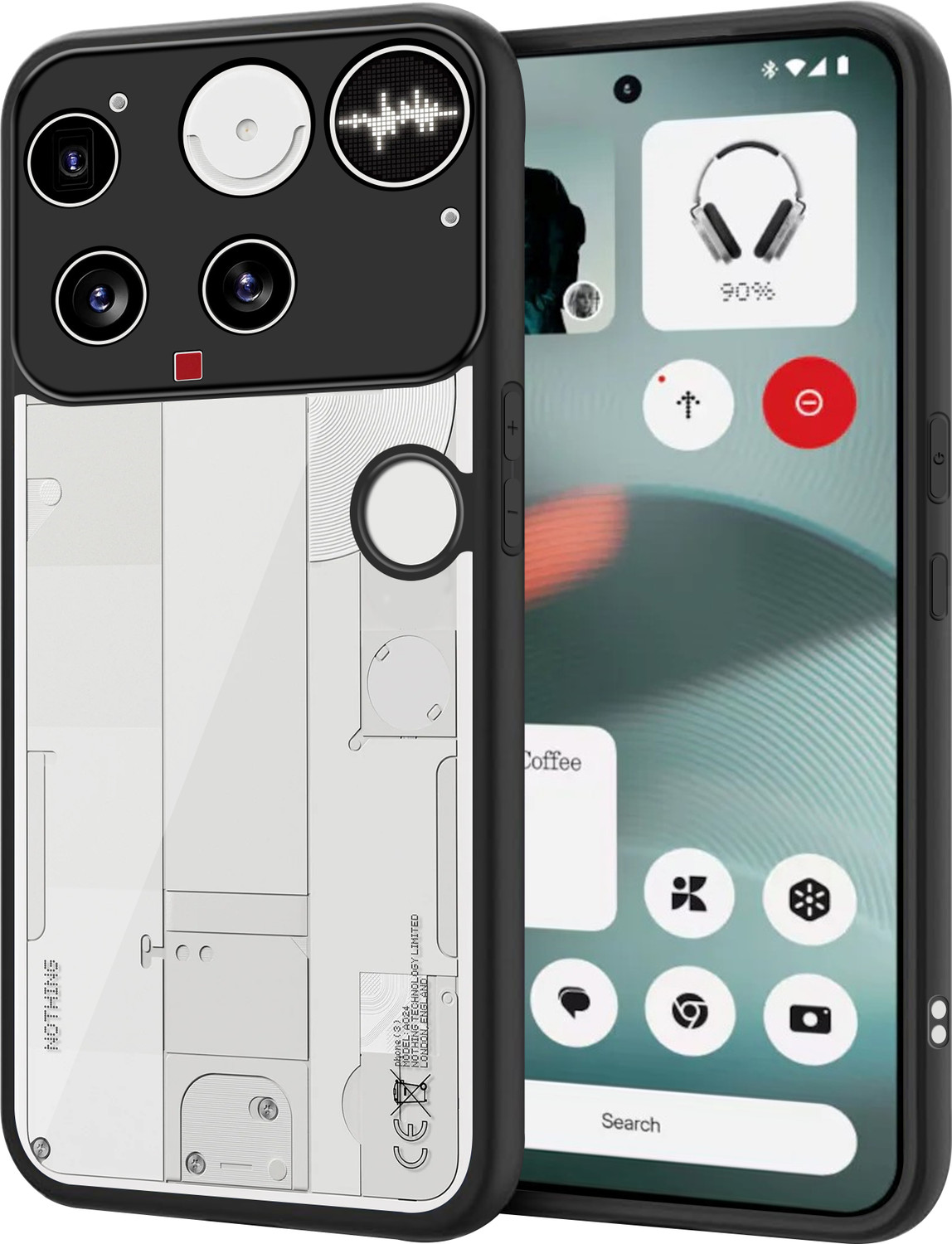 Image of Stunny Back Cover for Nothing phone 3 -dps7545, Back Cover, Mobile Back Cover (Black, Shock Proof, Silicon, Pack of: 1)