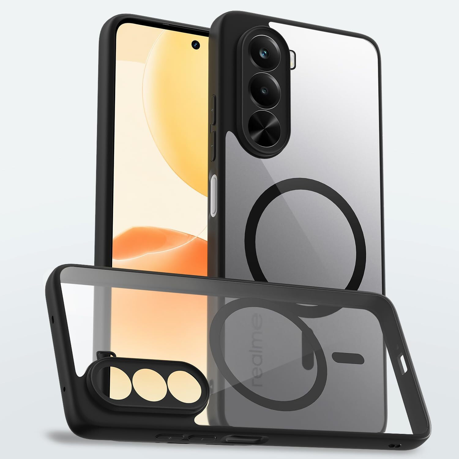 RESOURIS Back Cover for realme P4x 5G, realme P4x (Black, Magsafe, Thermoplastic Polyurethane, Pack of: 1) - Image 1