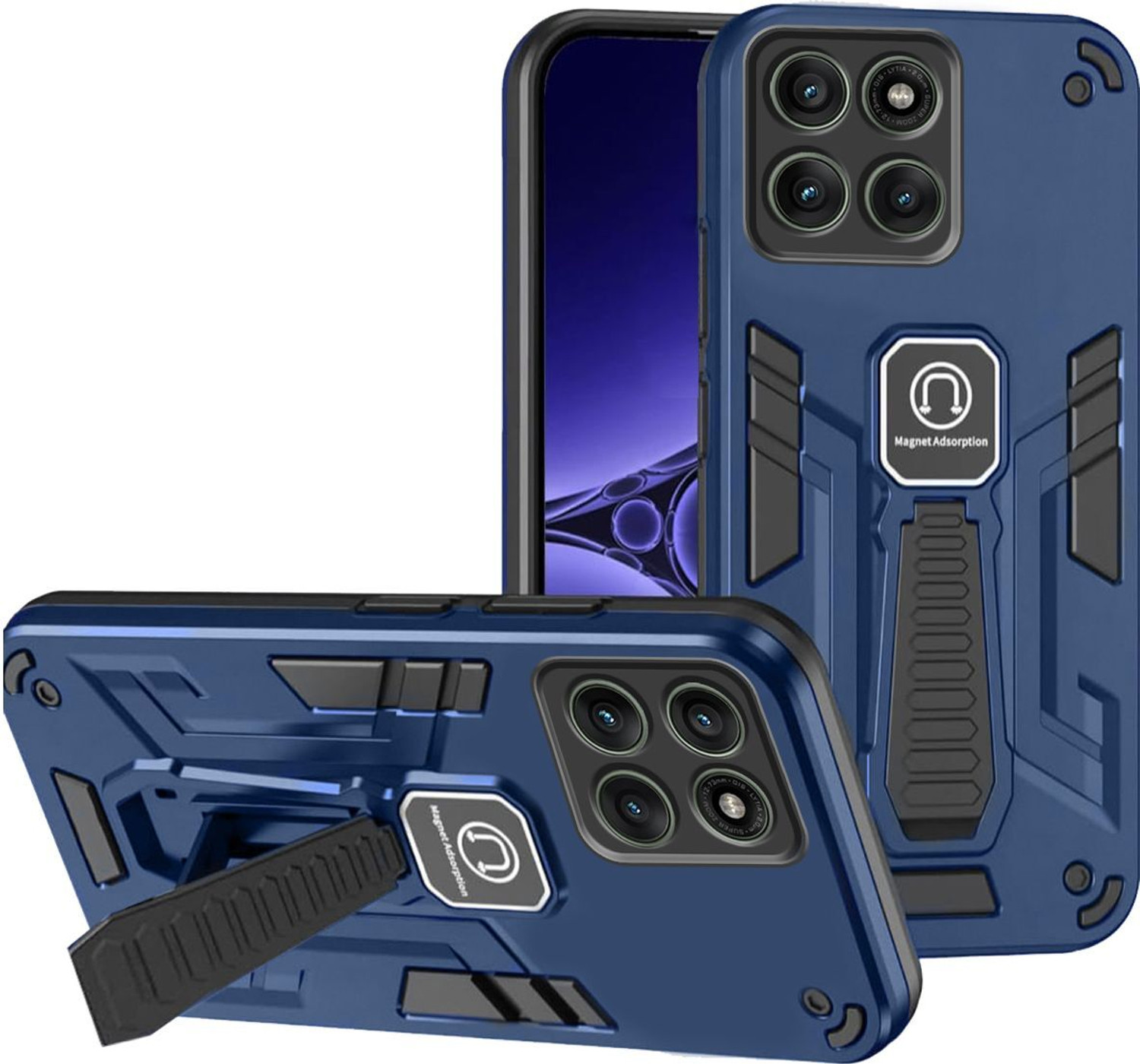 Image of V-TAN Back Cover for Motorola Edge 60 pro (Blue, Shock Proof, Thermoplastic Polyurethane, Pack of: 1)