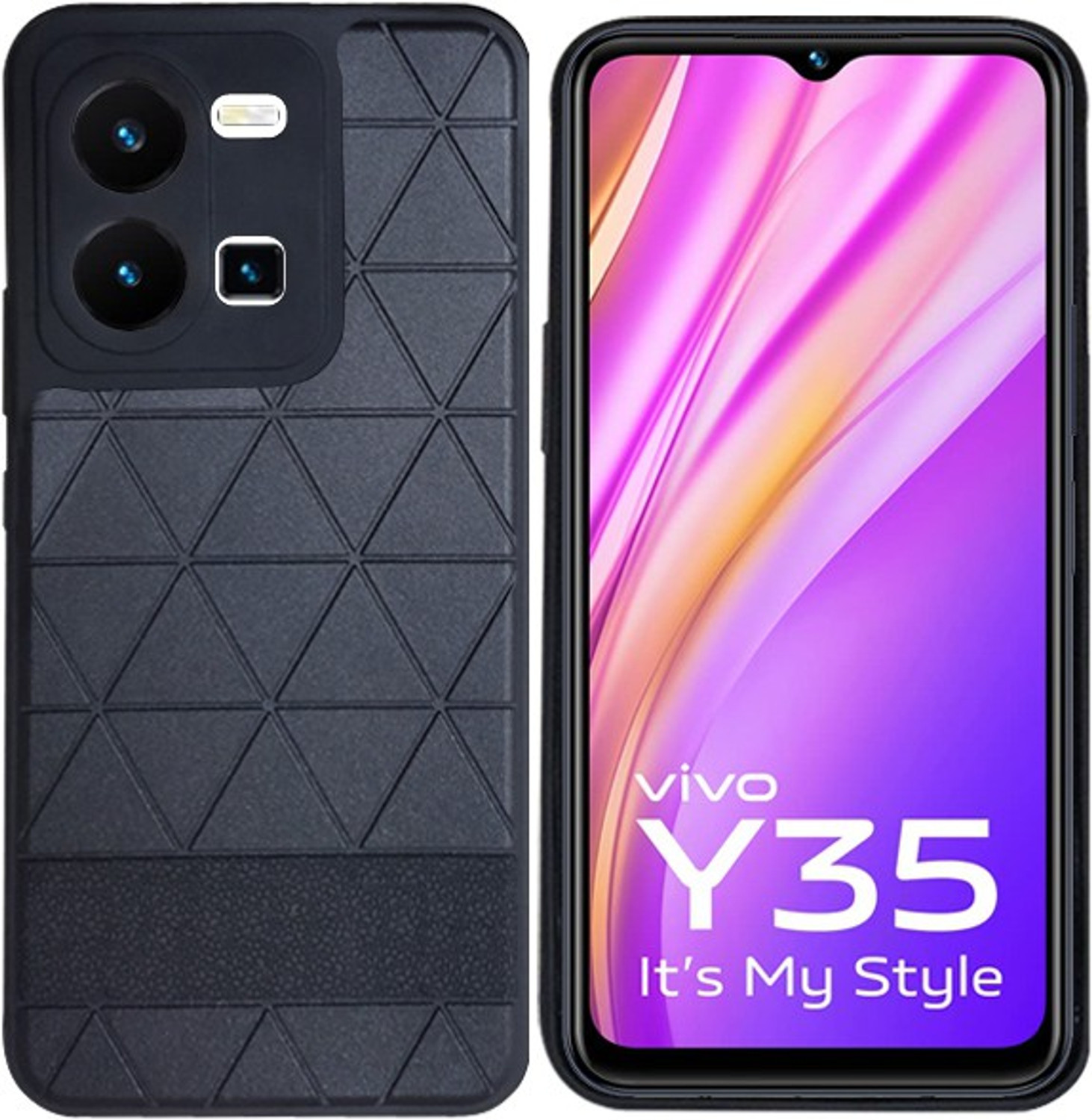 Image of COVERLY Flip Cover for Vivo Y35 (Brown, Magnetic Case, Leather, Pack of: 1)