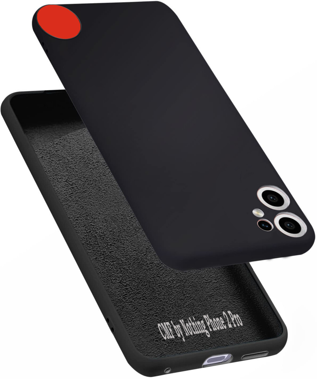 Image of Rugraj Back Cover for CMF by Nothing Phone 2 Pro (Black, Grip Case, Silicon, Pack of: 1)