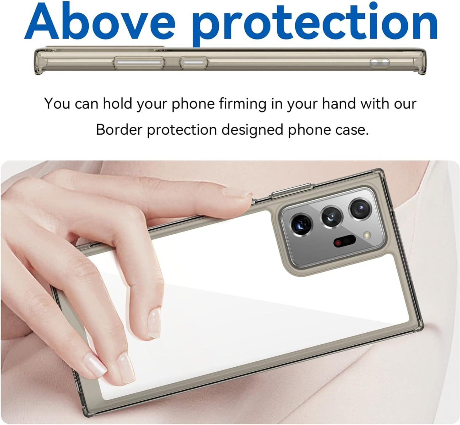 Image of Lustree Back Cover for Samsung Galaxy Note 20 Ultra (Grey, Shock Proof, Silicon, Pack of: 1)