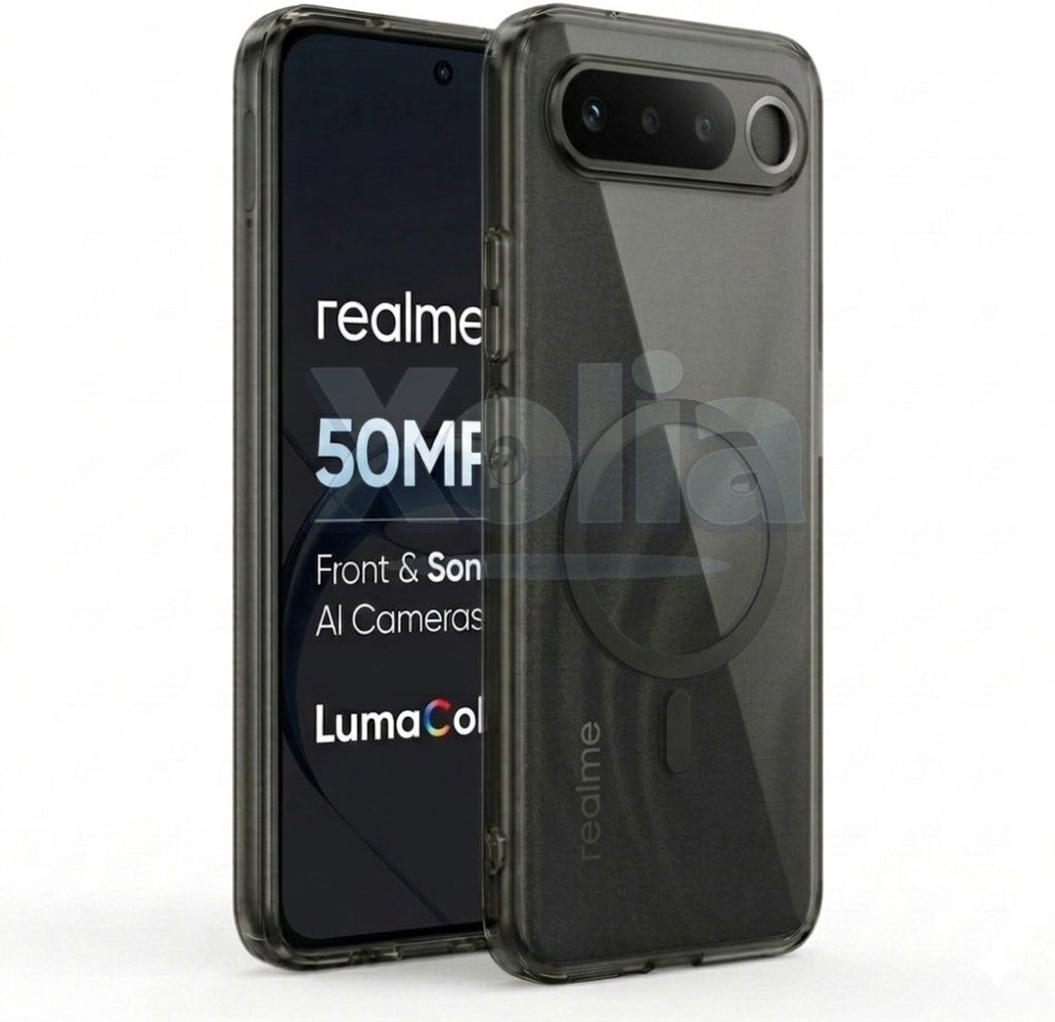 Xolia Anti Yellow Back Cover for Realme 16 5G, Black - Image 1