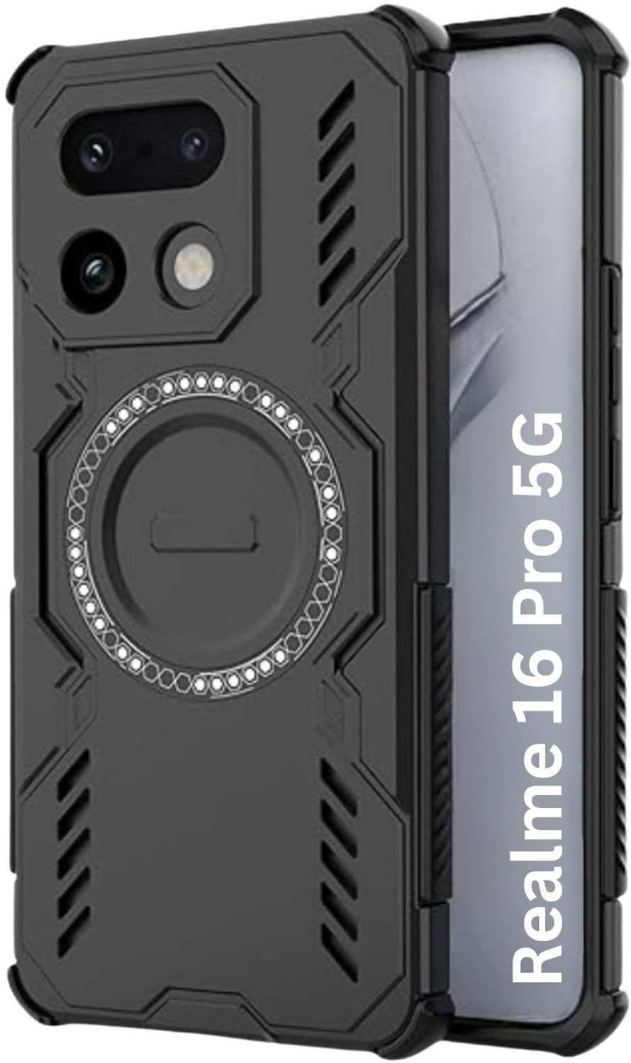 Image of ONCRAVES Back Cover for Realme 16 Pro Plus 5G | Matte (Black, Transparent, Matte Finish, Plastic, Pack of: 1)