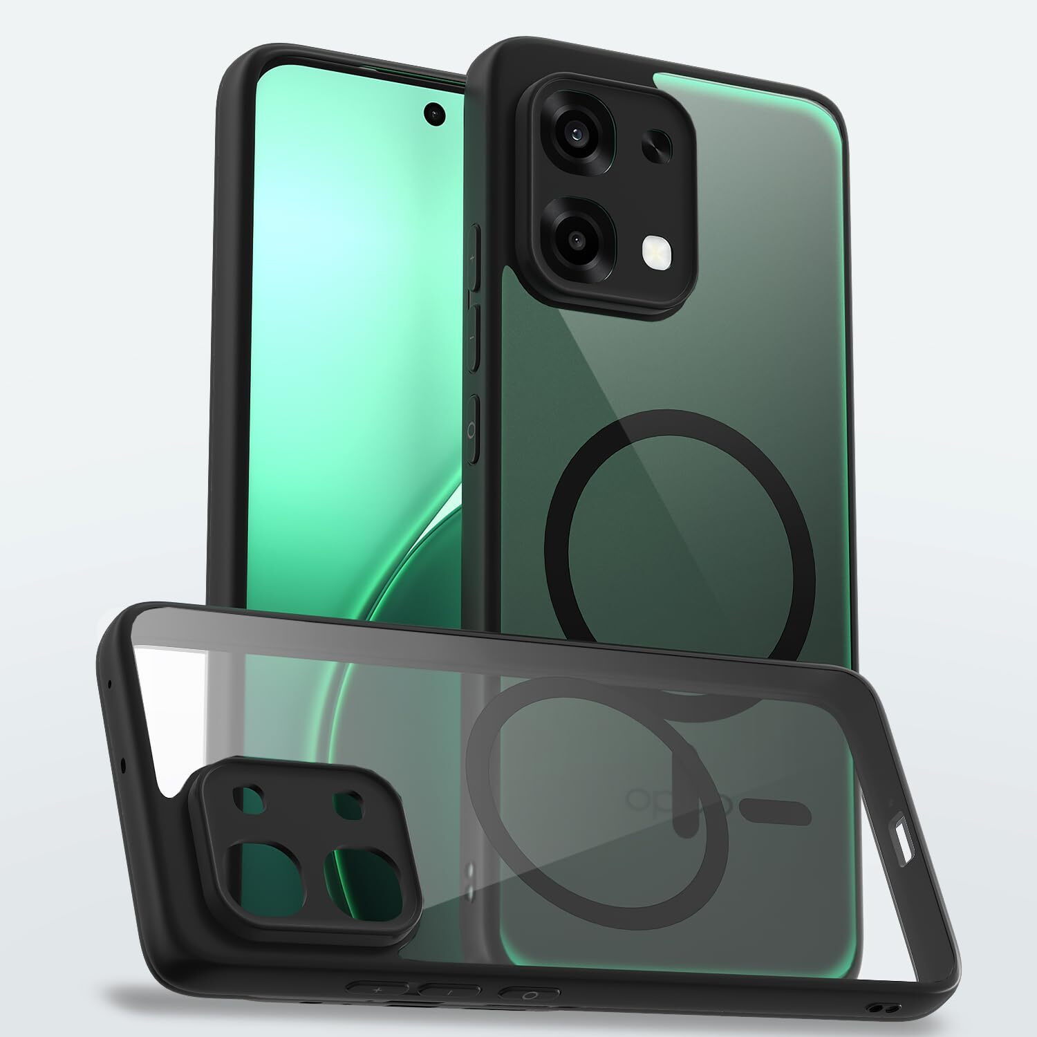 RESOURIS Back Cover for OPPO A6 Pro 5G, Black - Image 1
