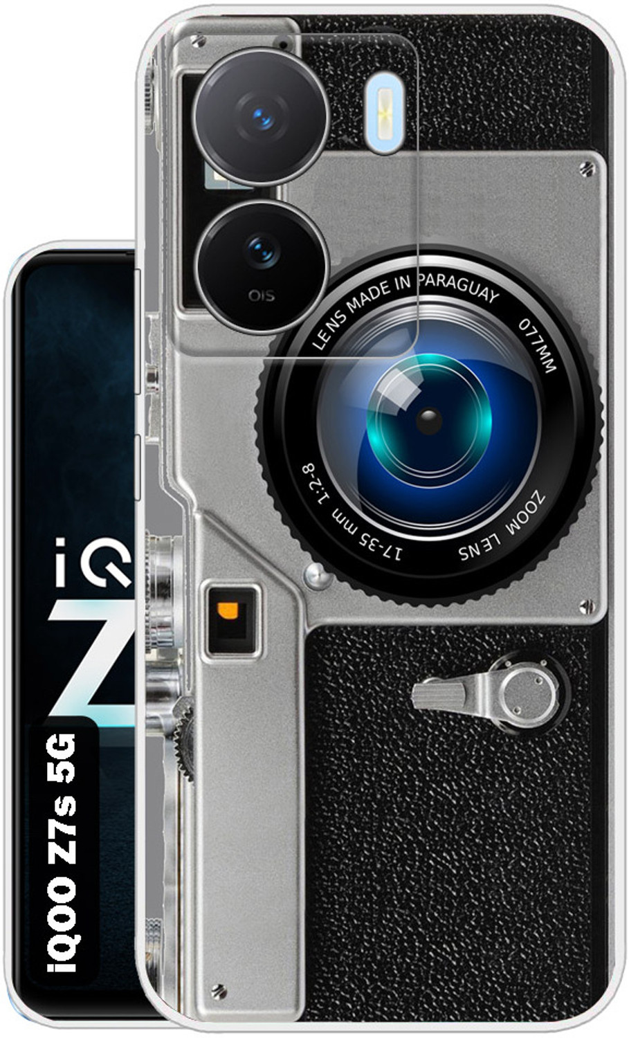 Image of Qyist Back Cover for IQOO Z7S 5G |Vegan PU Leather |Deer Case| Camera Lens Protection (Brown, Shock Proof, Artificial Leather, Polycarbonate, Pack of: 1)