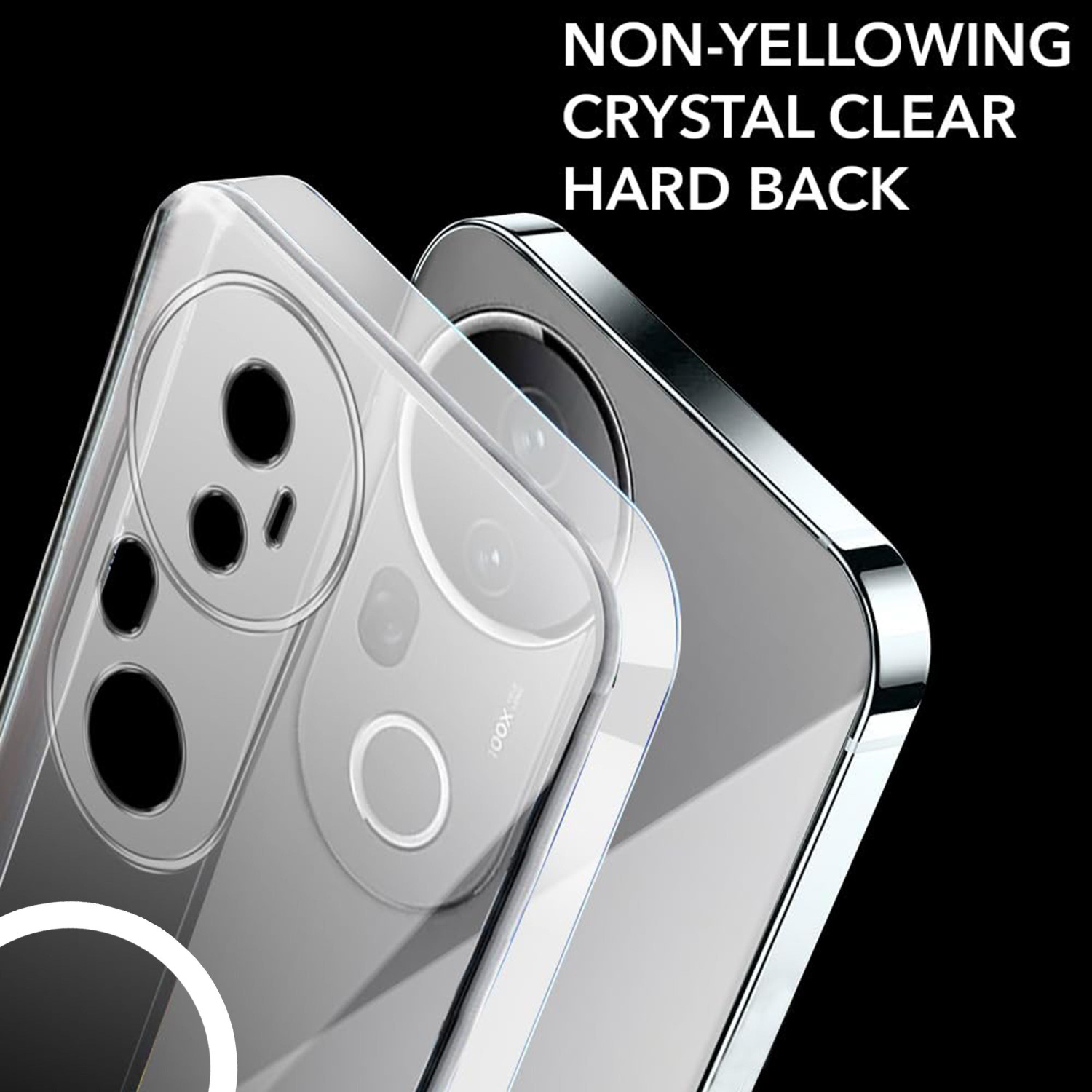 Image of DRYLBEET Back Cover for VIVO T4 Ultra, Magnetic Transparent Case, Crystal Clear Case, Anti Yellow case (Transparent, Magsafe, Thermoplastic Polyurethane)