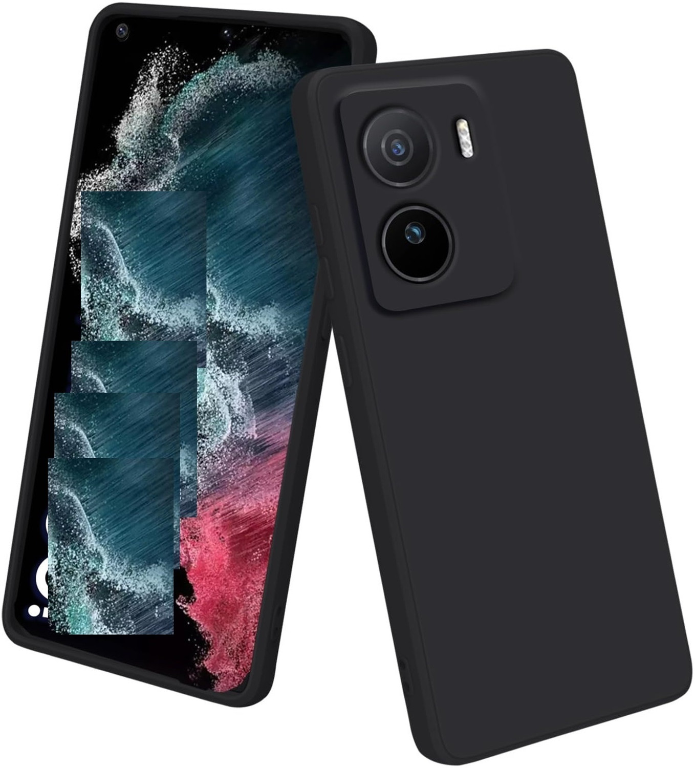 Image of Roxel Back Cover for IQOO Z7S 5G |Vegan PU Leather |Deer Case|Four Side Edges & Camera Lens Protection (Blue, Shock Proof, Artificial Leather, Polycarbonate, Pack of: 1)