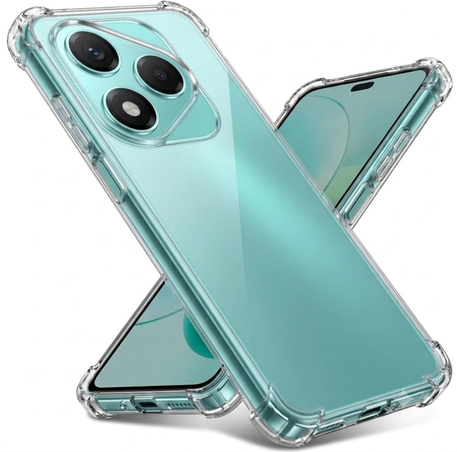 Image of Glaslux Back Cover for Honor 400 Lite 5G (Transparent, Rugged Armor, Plastic, Pack of: 1)