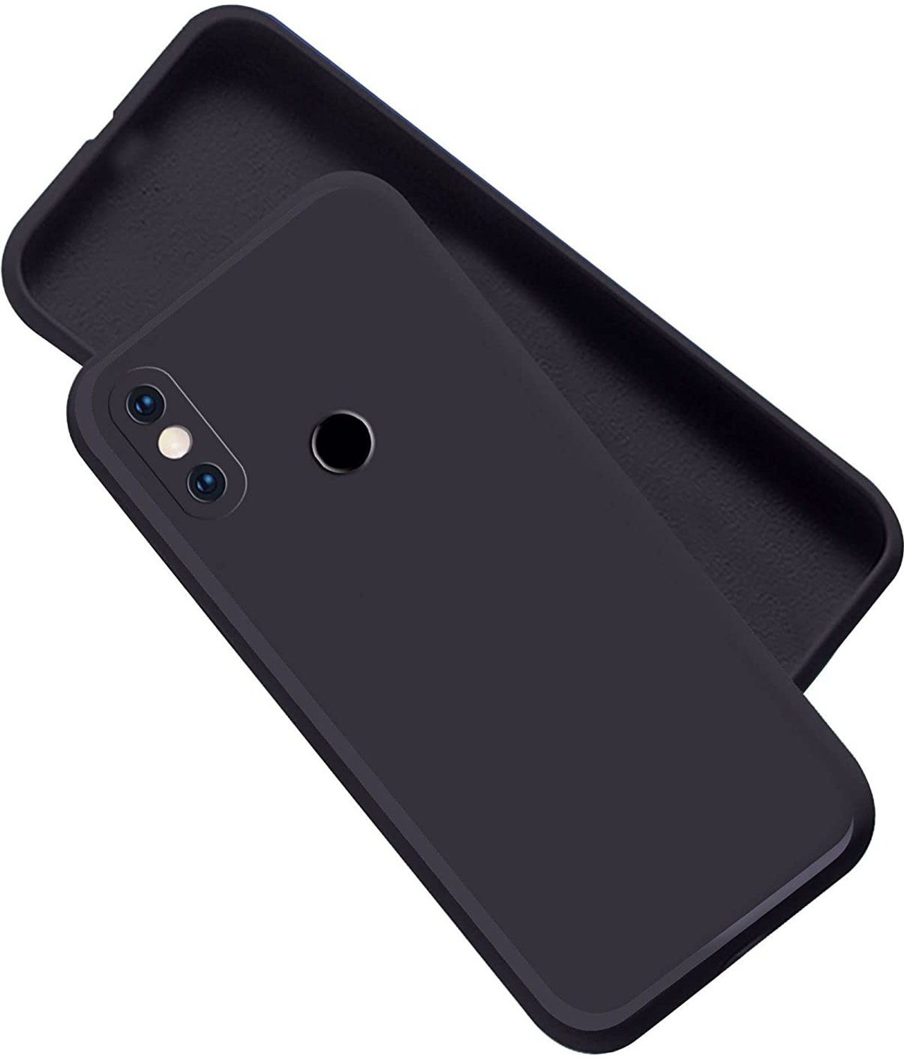 Image of KIRBHG Back Cover for Mi Redmi Note 5 Pro (Black, Matte Finish, Rubber, Pack of: 1)