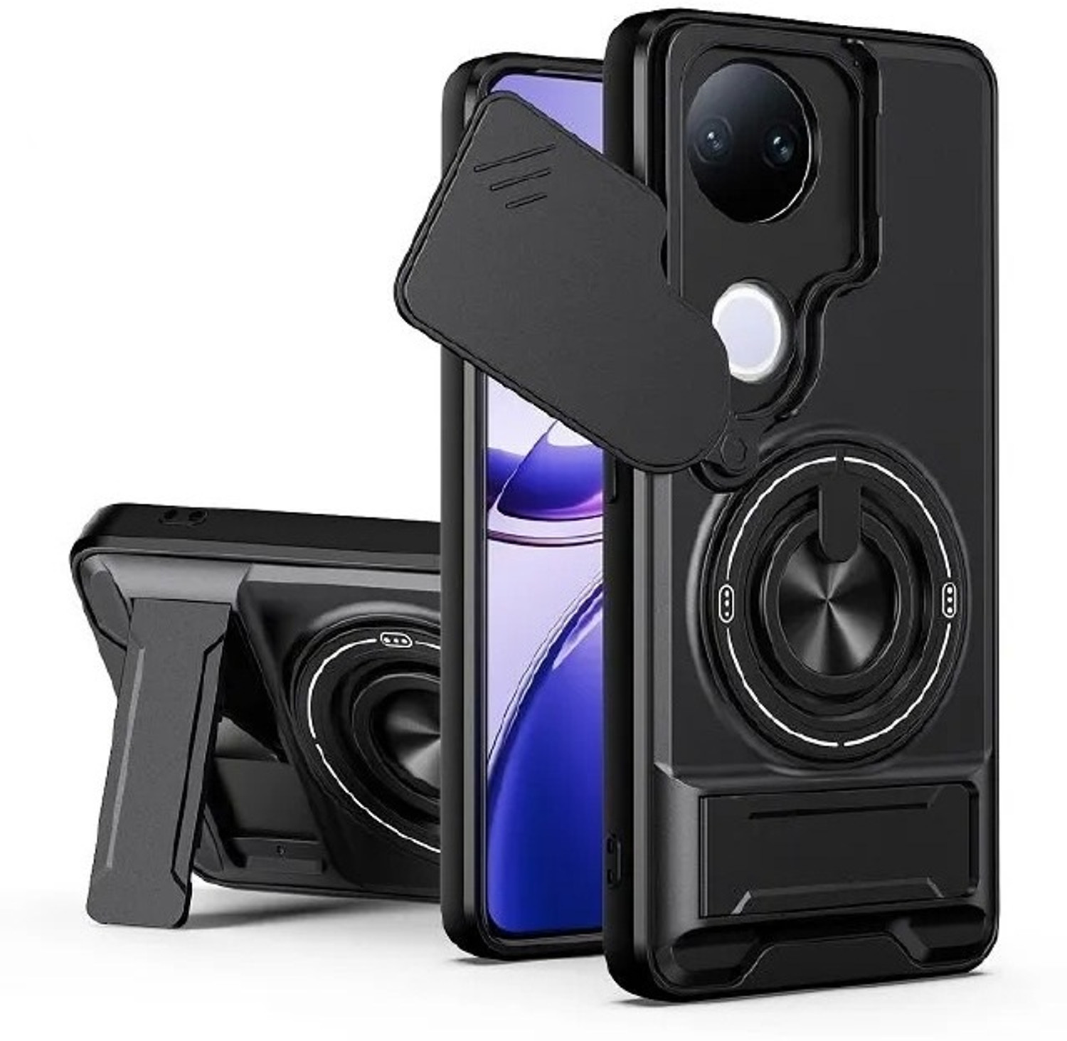 Image of Flipkart SmartBuy Back Cover for IQOO Neo 10 5G (Black, Rugged Armor, Polycarbonate, Pack of: 1)