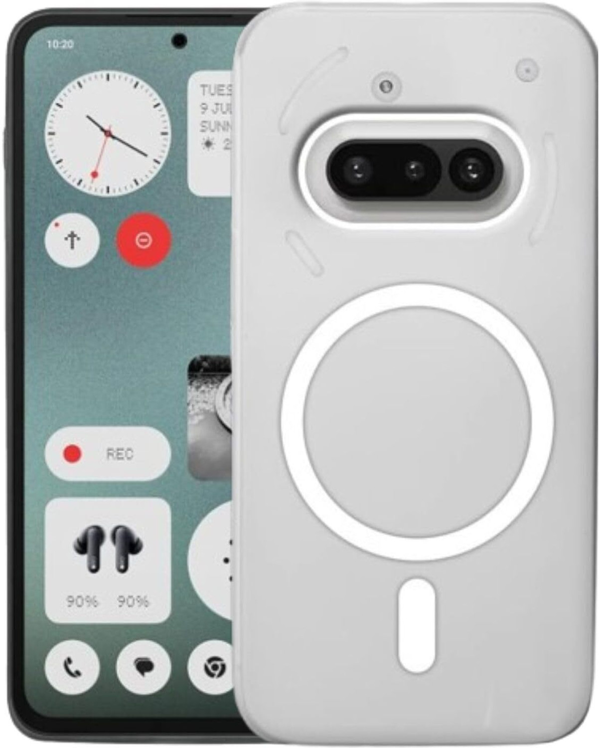 Image of SYOTT Back Cover for Nothing Phone (3a) (Grey, Magsafe, Thermoplastic Polyurethane, Pack of: 1)