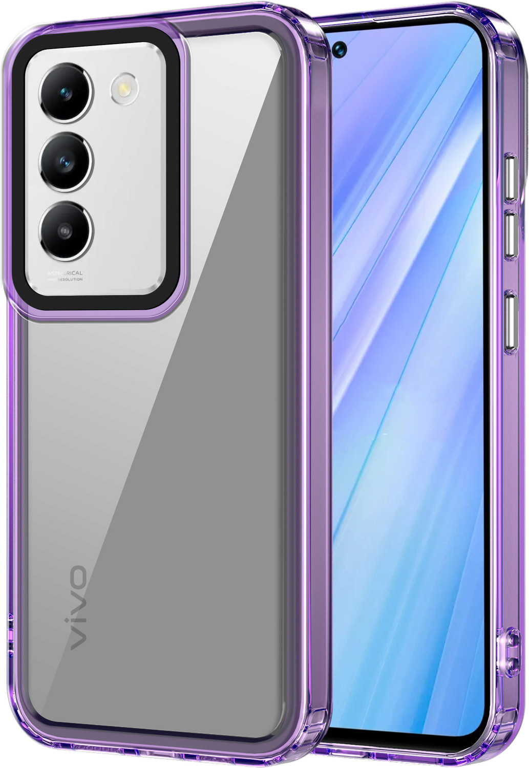 Image of Wellchoice Back Cover for vivo Y200e 5G (Transparent, Grip Case, Rubber, Pack of: 1)