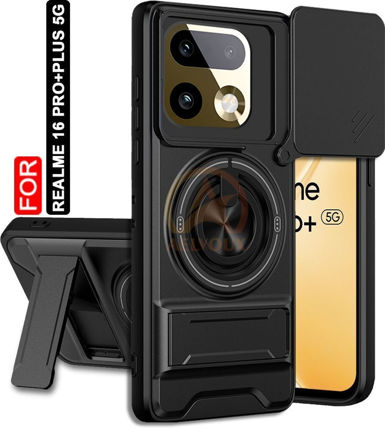 Image of ONCRAVES Back Cover for Realme 16 Pro Plus 5G | Matte (Black, Transparent, Matte Finish, Plastic, Pack of: 1)
