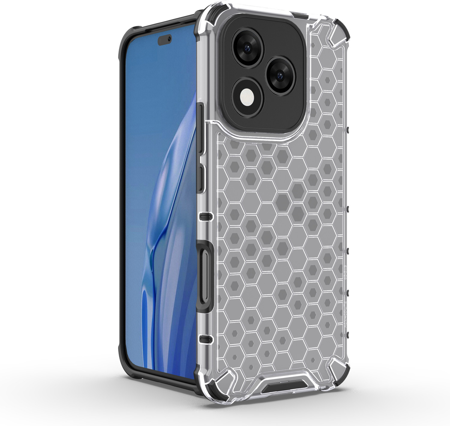 Image of Glaslux Back Cover for Honor 400 Lite 5G (Transparent, Rugged Armor, Plastic, Pack of: 1)