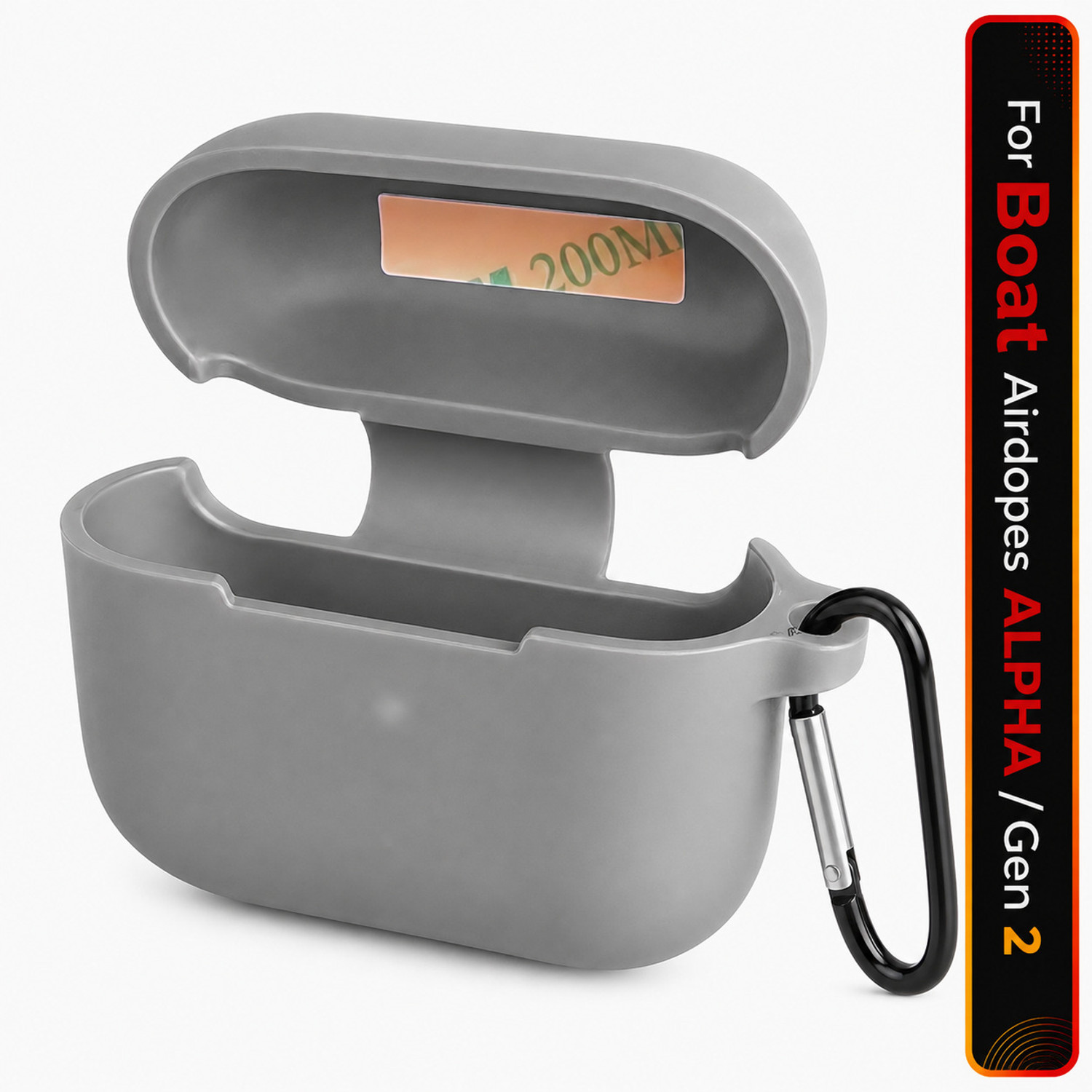 Image of Colorcase Front & Back Case for Boat Airdopes Supreme (Grey, Silicon, Pack of: 1)