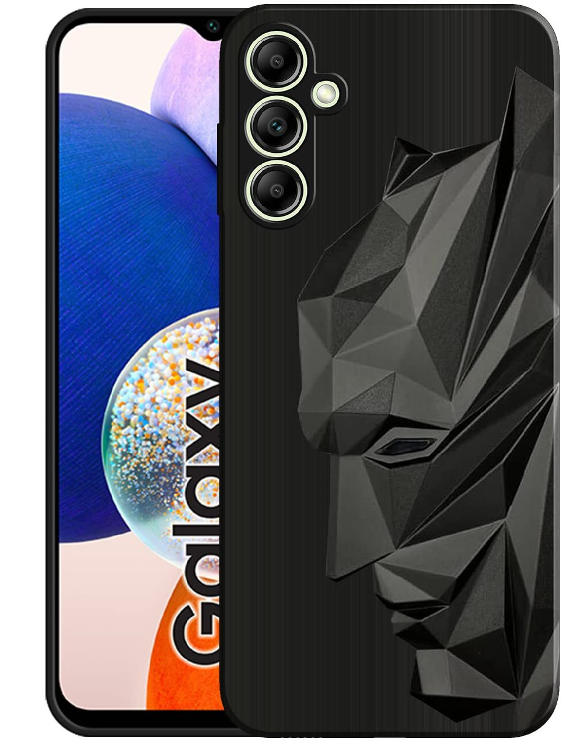 Image of Casekoo - IN CASEKOO IN LOVE Back Cover for Samsung Galaxy A14 5G (Black, Grip Case, Silicon, Pack of: 1)