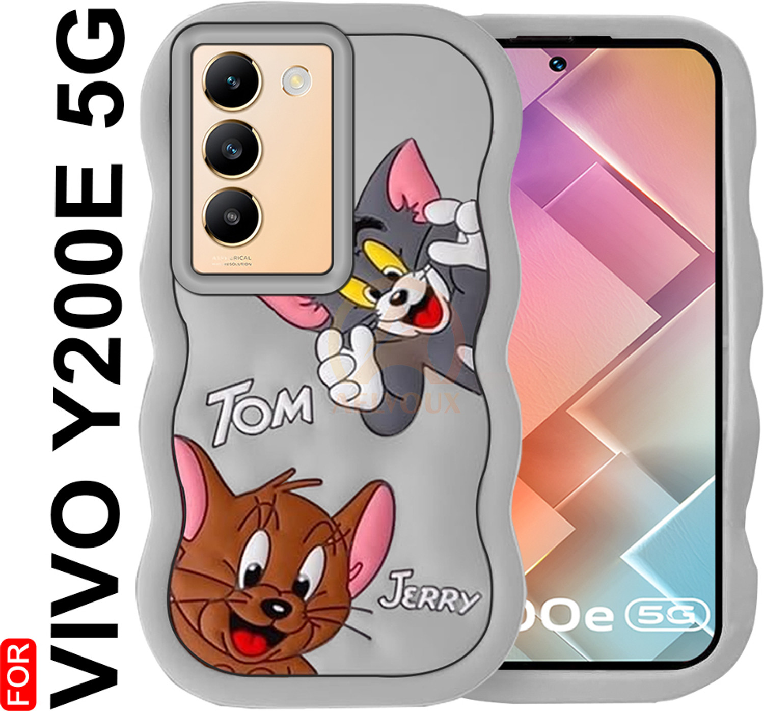 Image of Wellchoice Back Cover for vivo Y200e 5G (Transparent, Grip Case, Rubber, Pack of: 1)