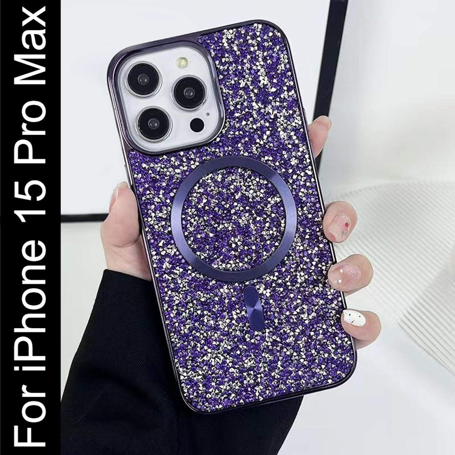 Image of izaan Back Cover for iPhone 14 pro max (Purple, Matte Finish, Fiber, Glass, Pack of: 1)