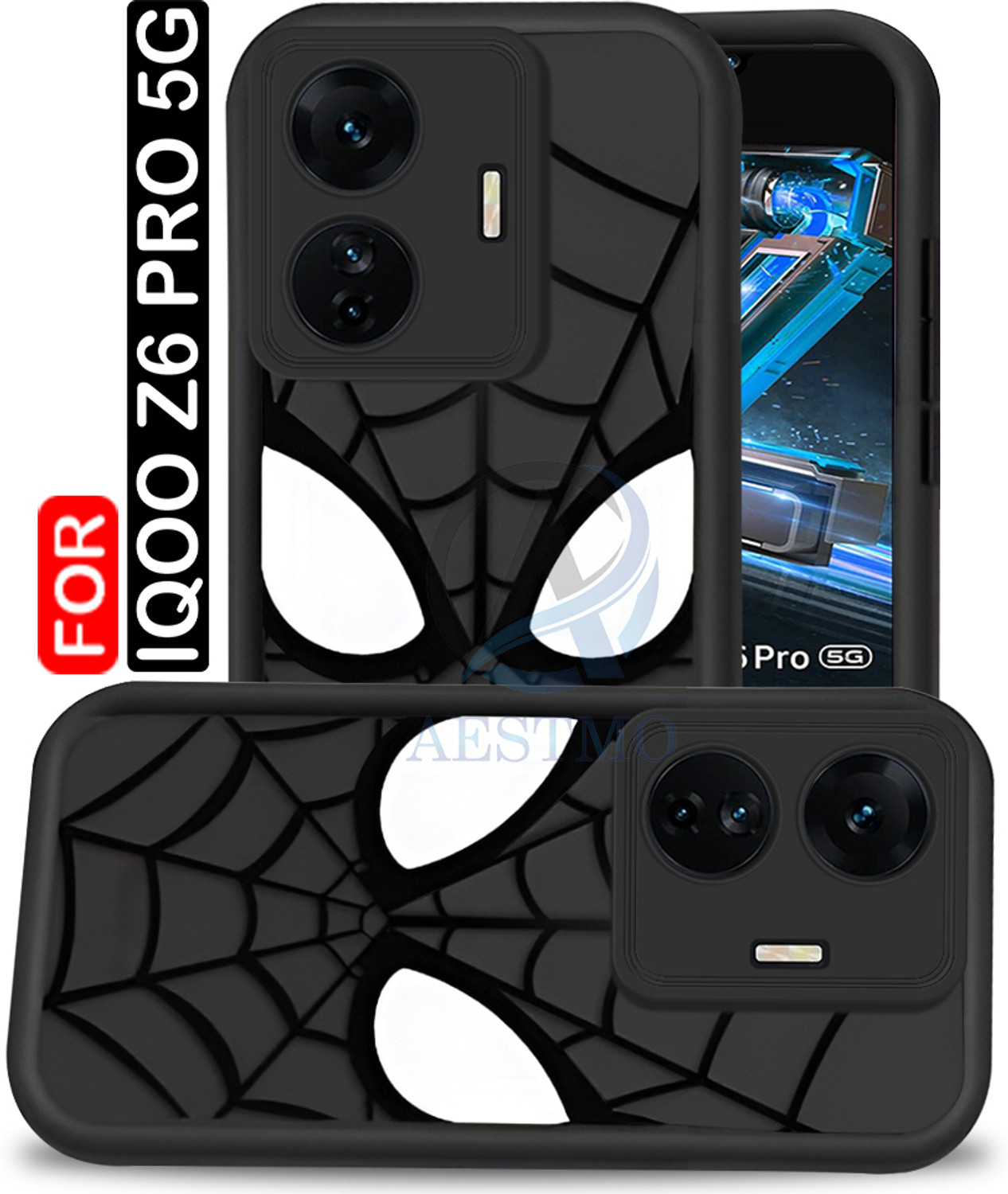 AESTMO Back Cover for iQOO Z6 Pro 5G Black - Image 1