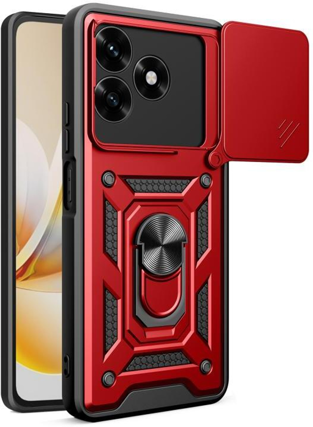 Image of Glaslux Back Cover for Honor 400 Lite 5G (Transparent, Rugged Armor, Plastic, Pack of: 1)