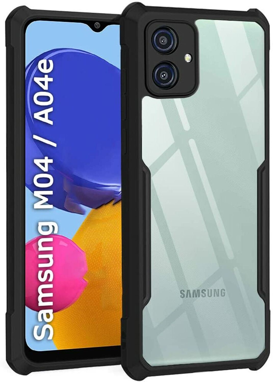 Krish Tech Back Cover for Samsung Galaxy A04E (Black) - Image 1