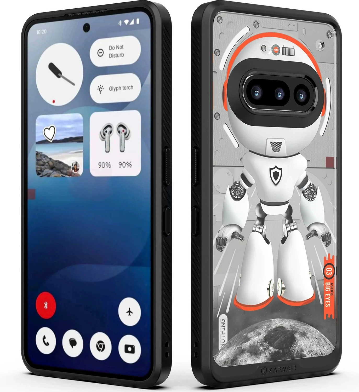 Kapaver Back Cover for Nothing Phone (3a) (Black, Shock Proof, Plastic, Polycarbonate, Pack of: 1) - Image 1