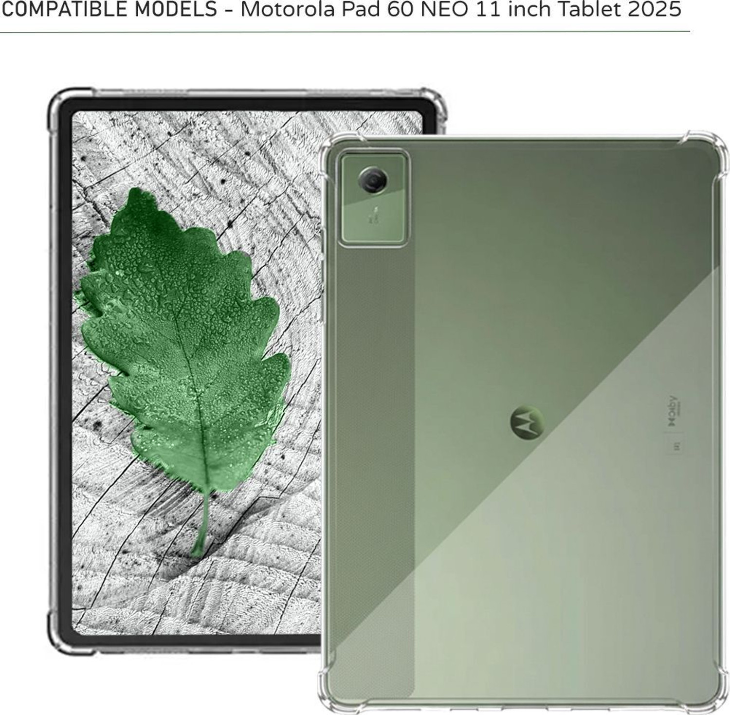 Image of Lilpine Back Cover for Motorola Moto Pad 60 Neo 11 inch Tablet Clear Case (Transparent, Flexible)