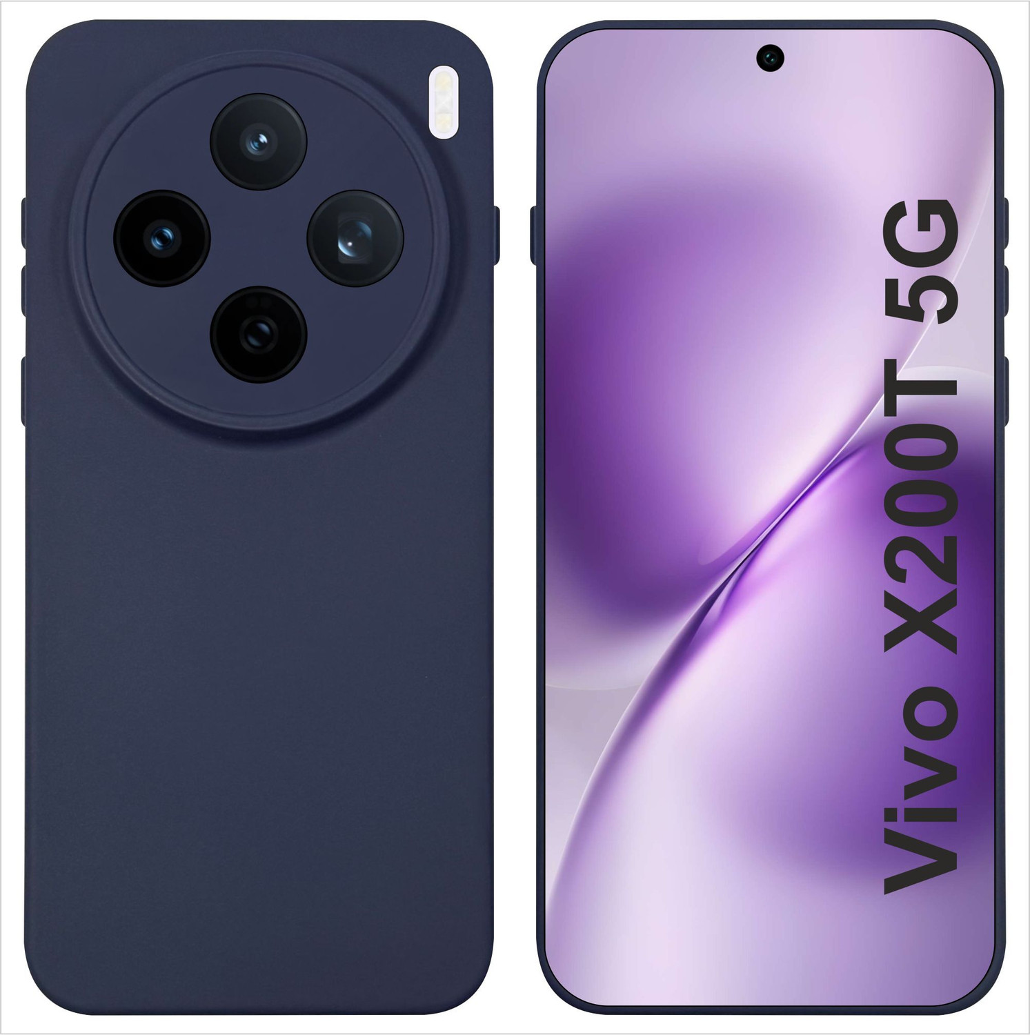 Image of SBMS Back Cover for Vivo X200T 5G (Black, Shock Proof, Silicon, Pack of: 1)