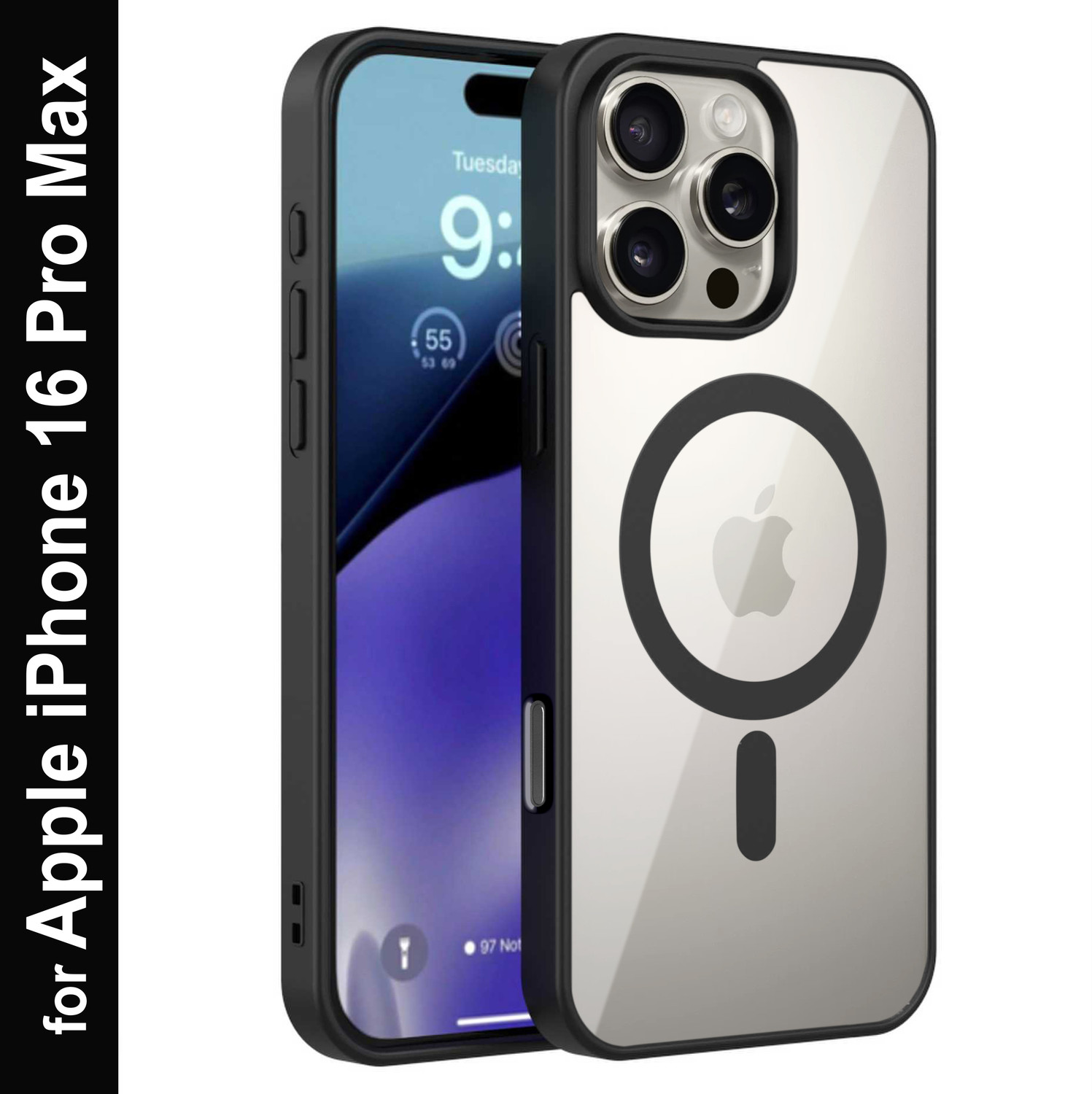 Image of CG Mobile Back Cover for iPhone 16 Pro Max BMW [Official Licensed] Motorsport Collection|IML Printed Case (Black, Thermoplastic Polyurethane, Polycarbonate, Pack of: 1)