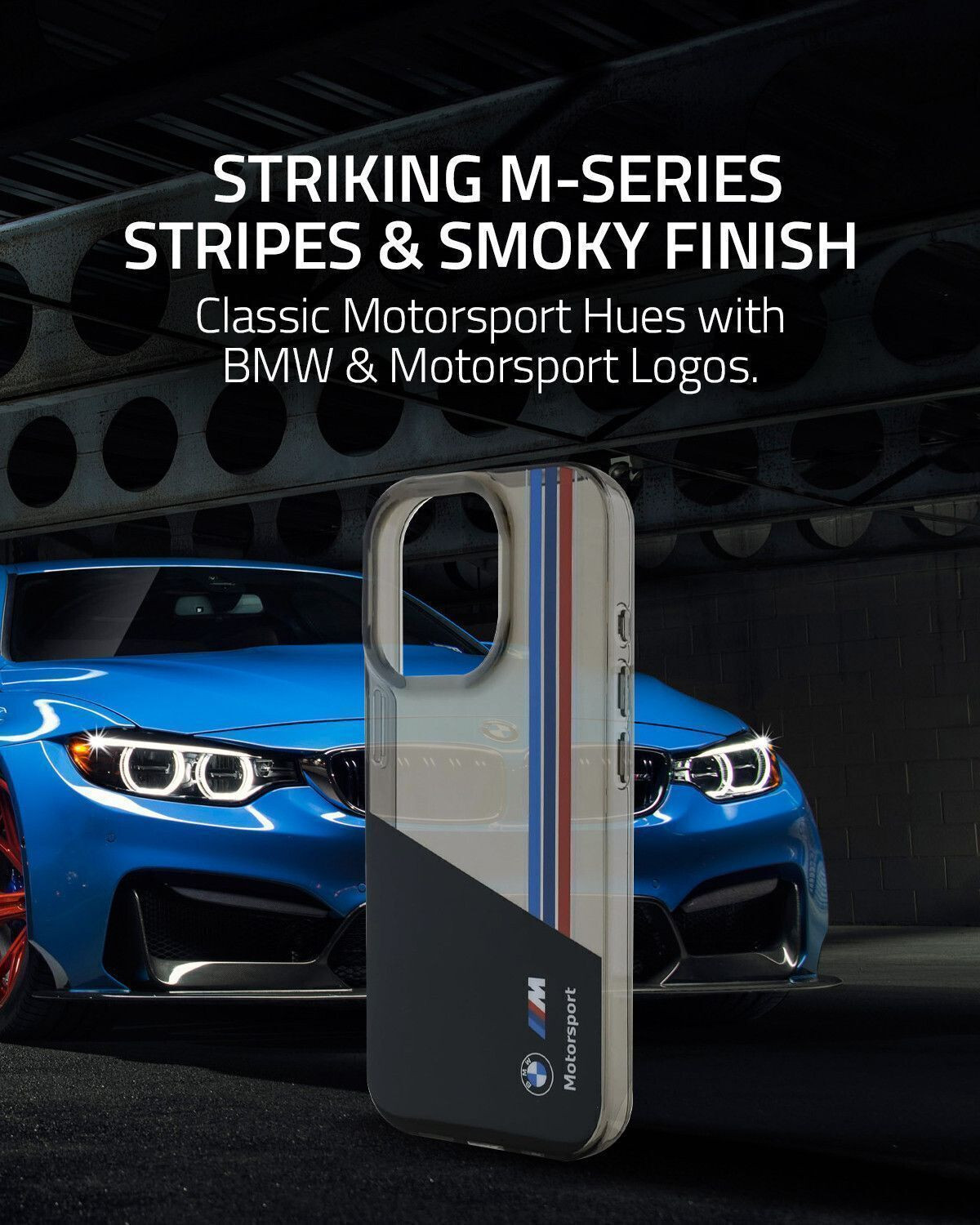 Image of CG Mobile Back Cover for iPhone 16 Pro Max BMW [Official Licensed] Motorsport Collection|IML Printed Case (Black, Thermoplastic Polyurethane, Polycarbonate, Pack of: 1)