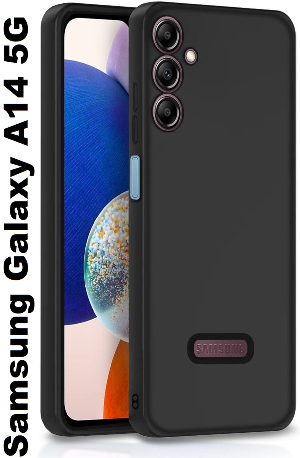Image of Casekoo - IN CASEKOO IN LOVE Back Cover for Samsung Galaxy A14 5G (Black, Grip Case, Silicon, Pack of: 1)