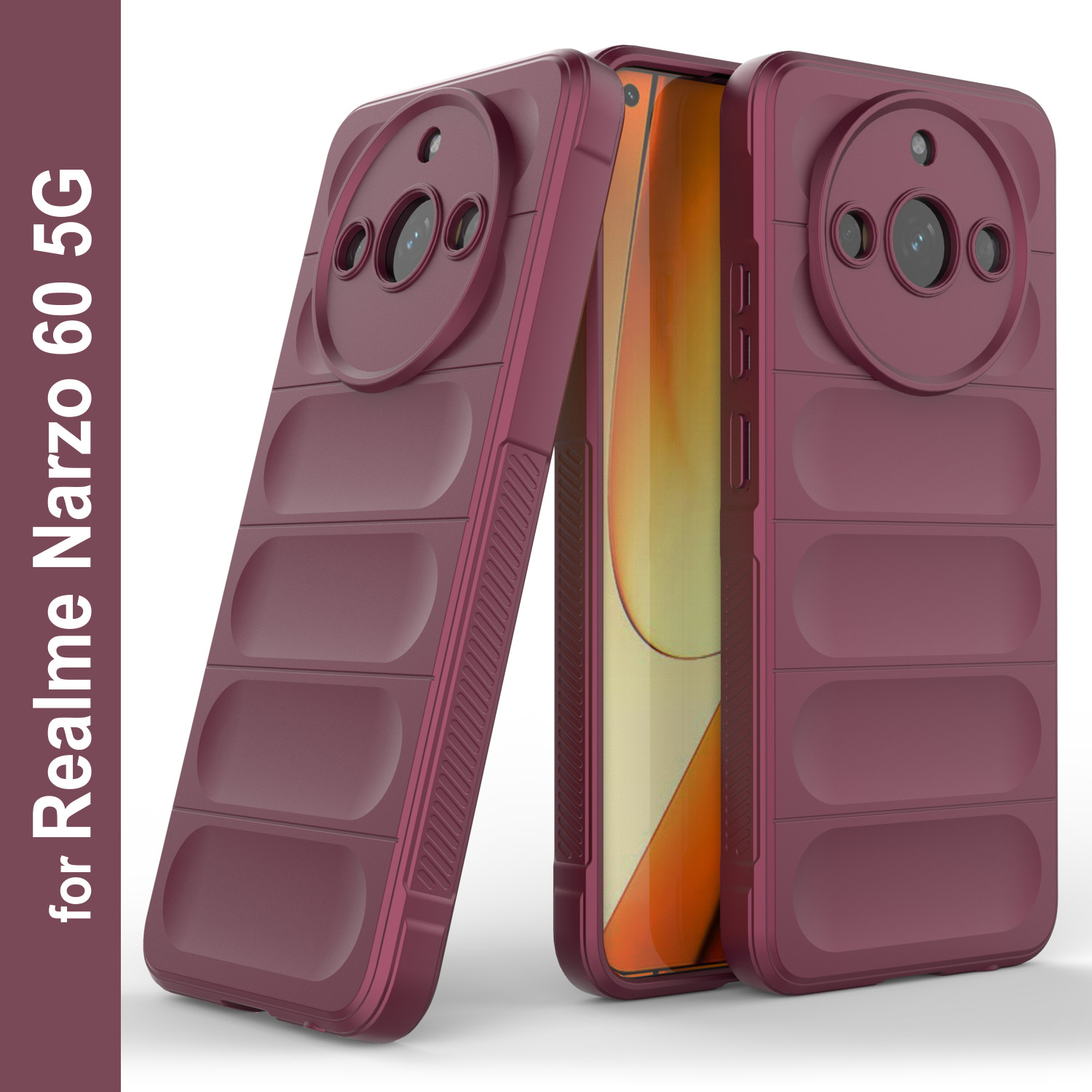 Image of Artistque Back Cover for Realme Narzo 60 5G (Black, Flexible, Silicon, Pack of: 1)