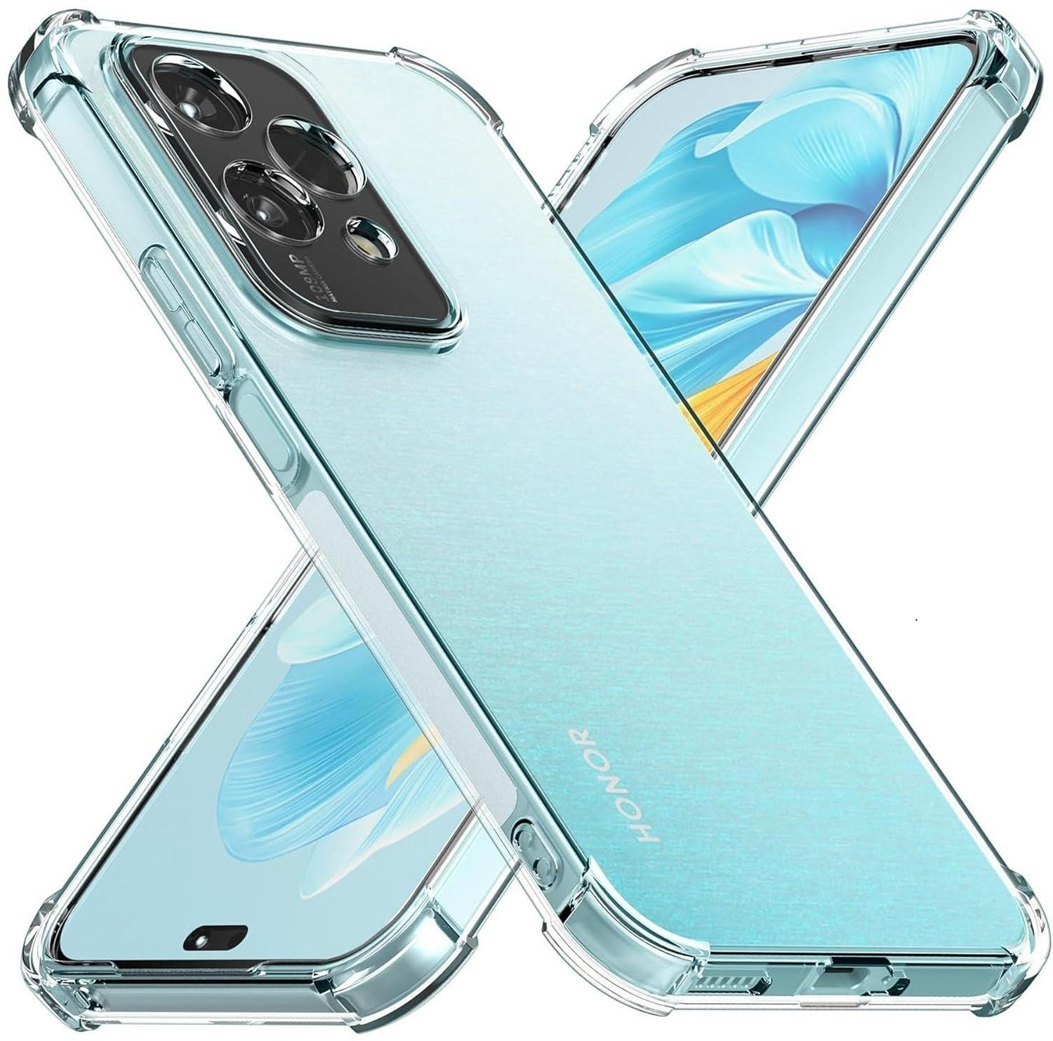 Image of Glaslux Back Cover for Honor 400 Lite 5G (Transparent, Rugged Armor, Plastic, Pack of: 1)