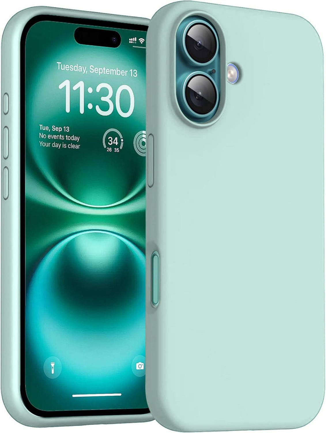Image of GIRIND Protective Case for iPhone 17, MagSafe Silky Soft Touch, Shock Absorbing Silicone Case Camera Lens Protection (Green, Silicon, Pack of: 1)