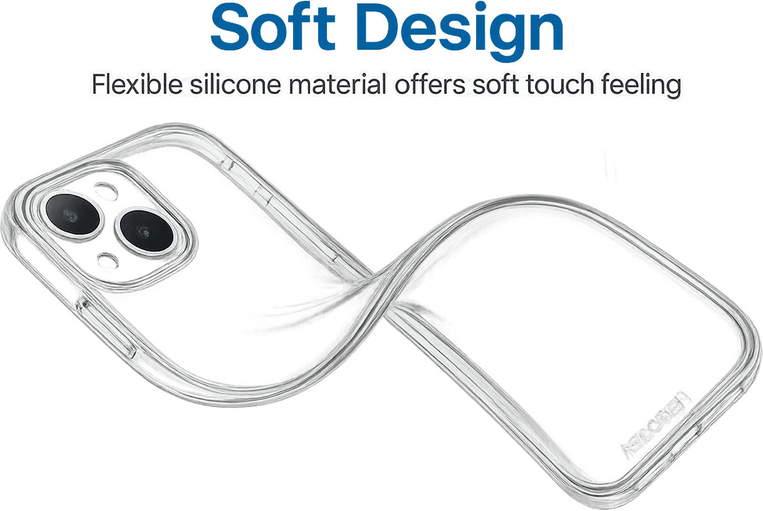 Image of CASEOGEN Back Cover for Back Cover for Galaxy S22+ (Transparent, Flexible, Silicon, Pack of: 1)