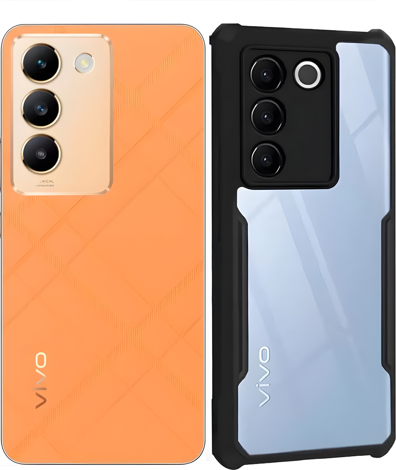 Image of Wellchoice Back Cover for vivo Y200e 5G (Transparent, Grip Case, Rubber, Pack of: 1)