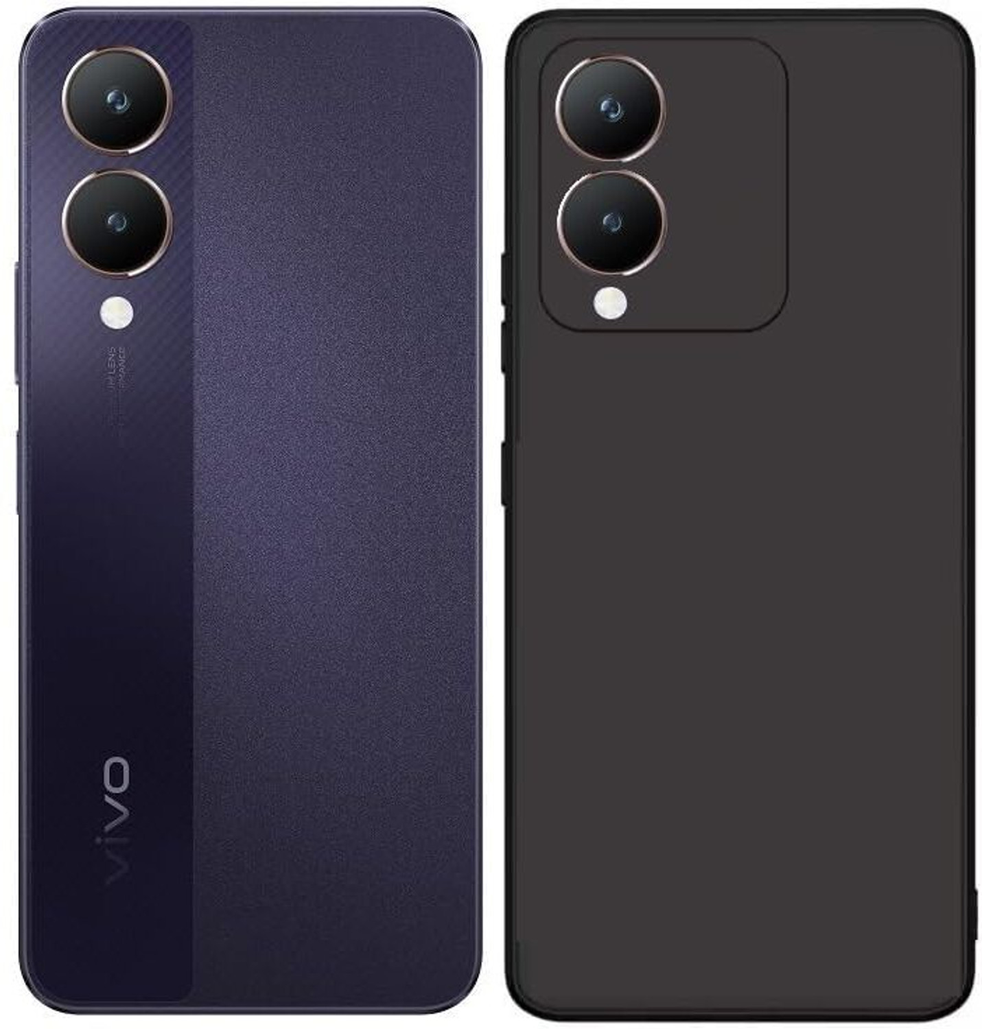 Image of SBMS Back Cover for Vivo Y28 5G / Vivo Y17s (Black, Shock Proof, Silicon, Pack of: 1)